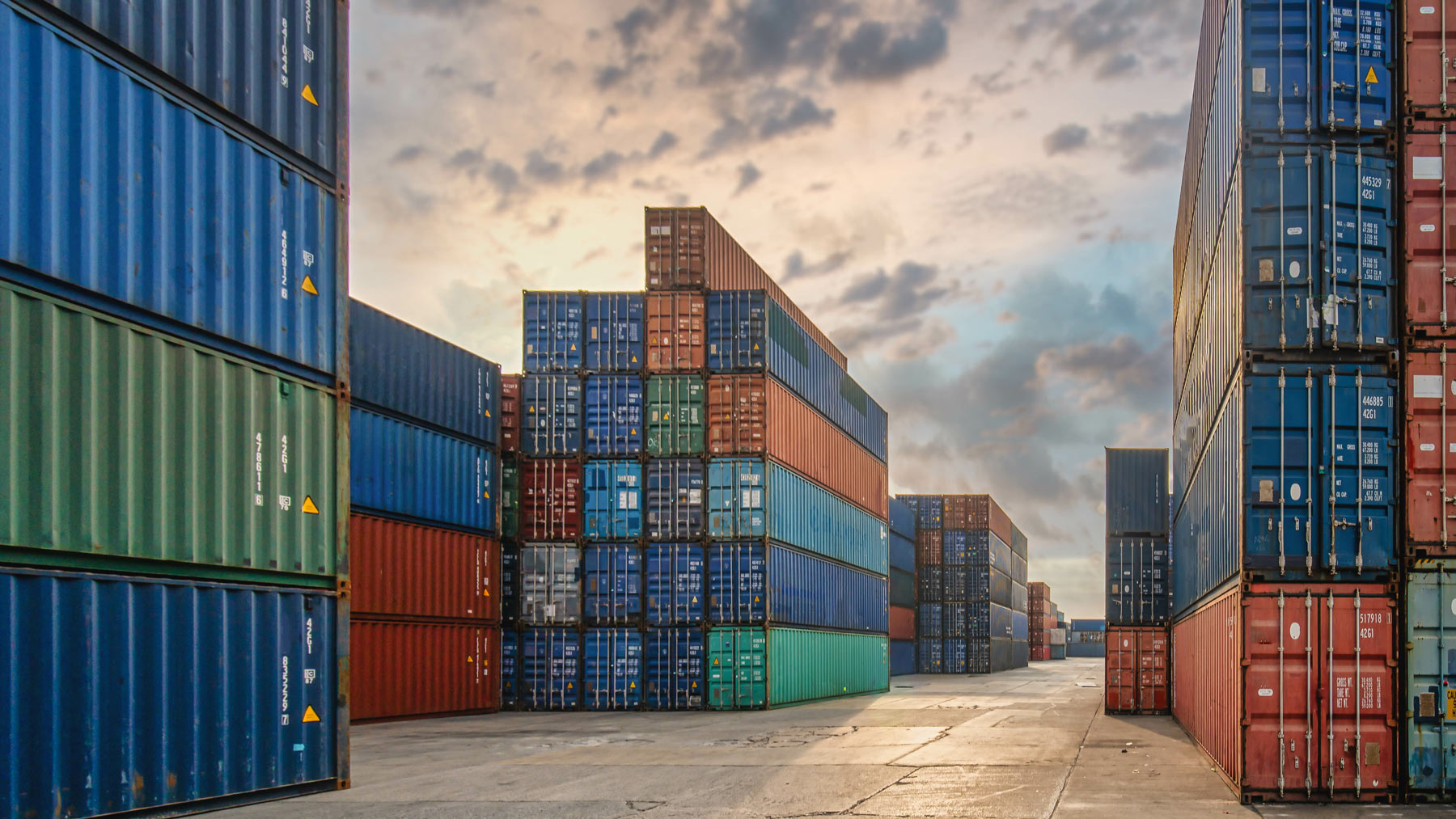 Container yard representing AlphaCo Logistics' operational scale